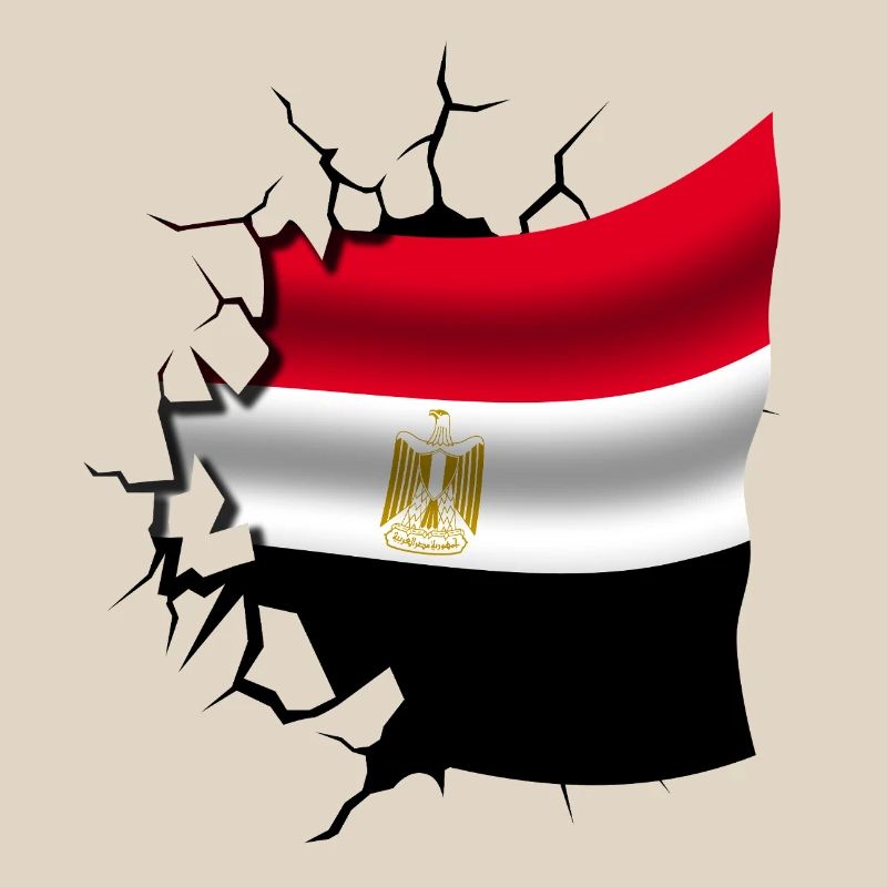Drapeau de l’Égypte - Égypte - Drapeau Broken Design