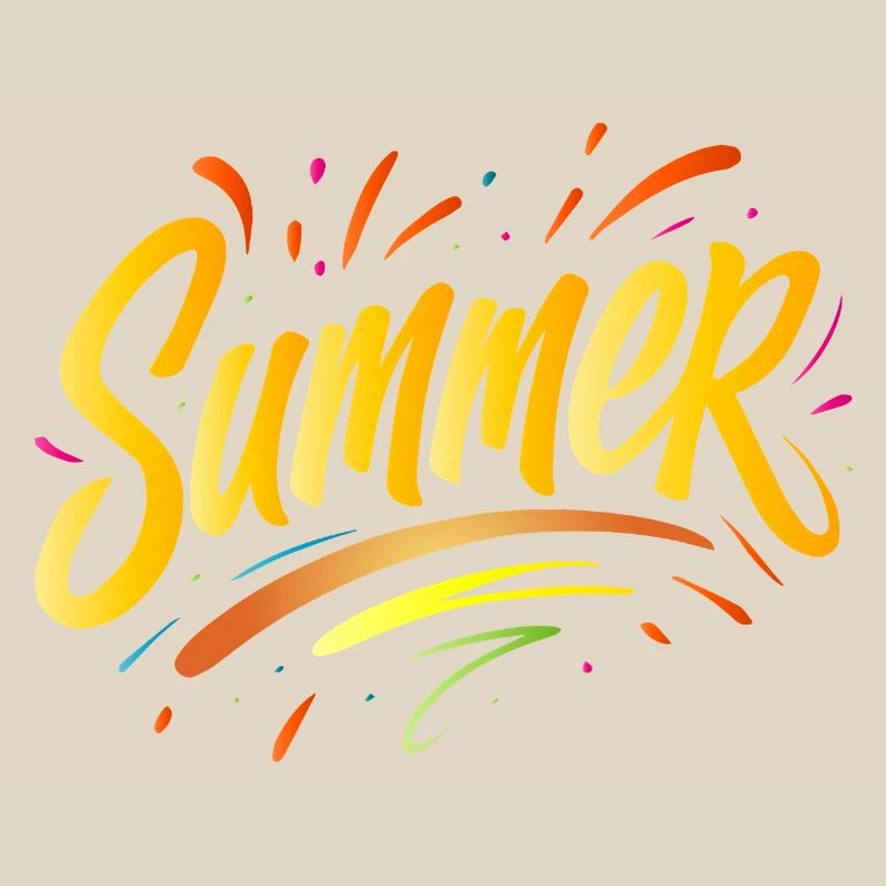 Summer Typo - Summer Design with Splash Elements