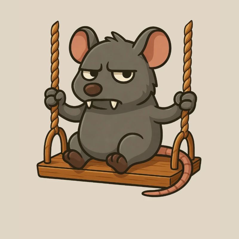 Grumpy Mouse Rat Rocking Annoyed Angry