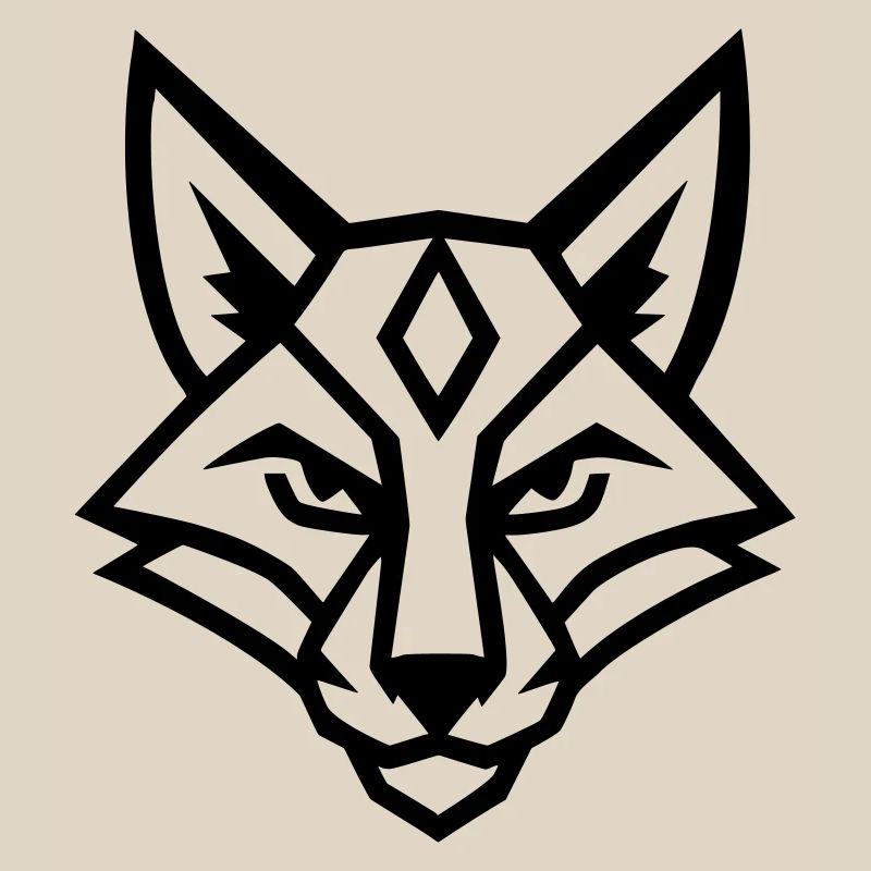 Stylized geometric fox