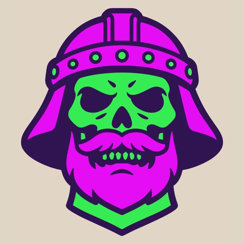 Skull Warrior Pop Art
