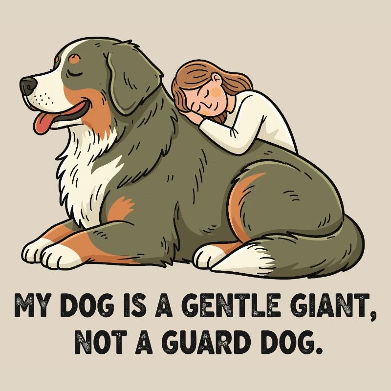 Mon chien est un gentil géant, pas un chien de garde.