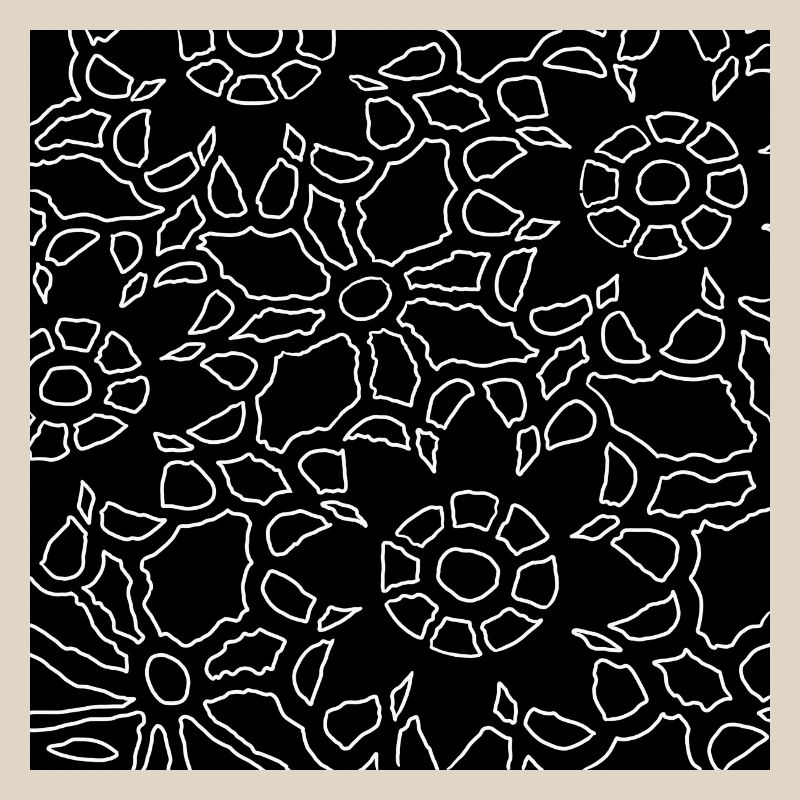 Ingenious Floral Pattern White Black Lace