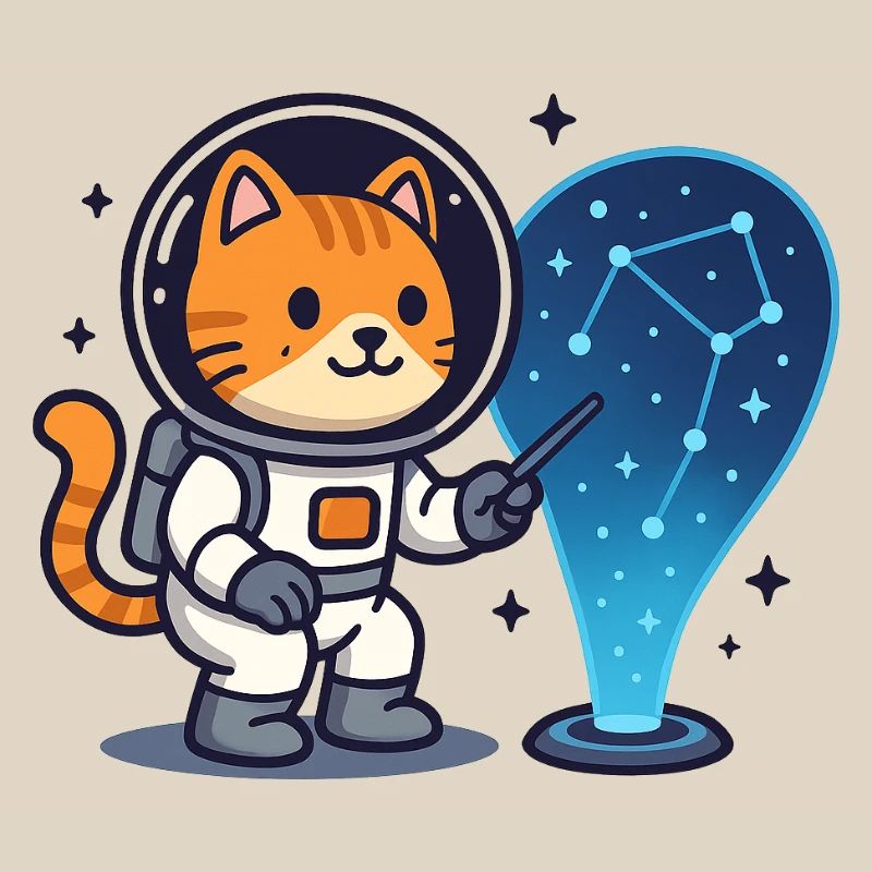 Constellation du chat de l’espace – Kawaii