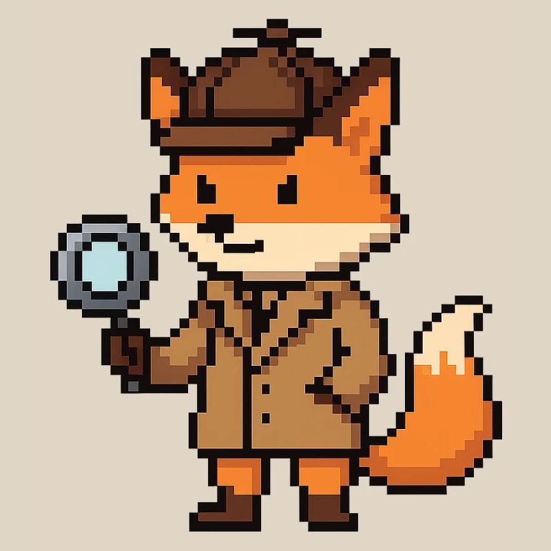 Pixel Detective Fox Design