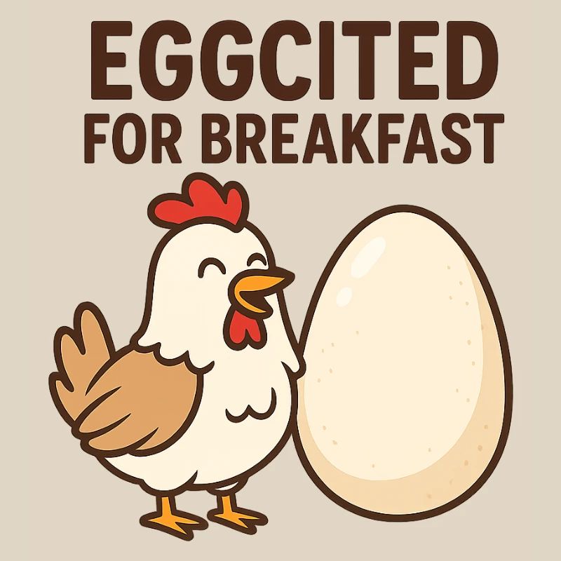 Eggcited for Breakfast Chicken Design