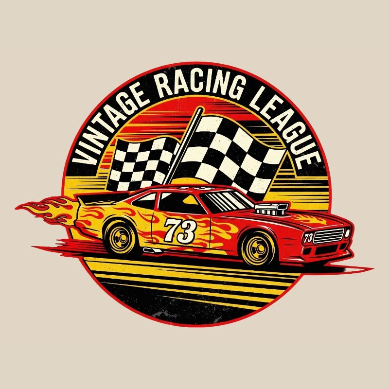 Conception de drapeaux de course vintage