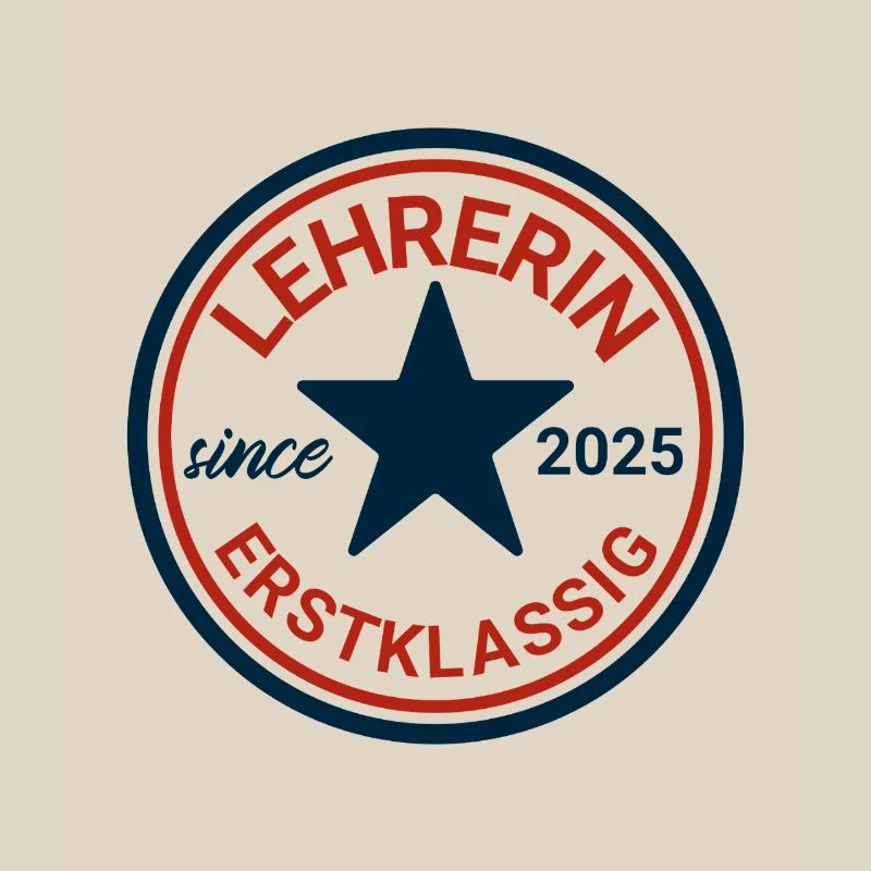 Logo d'enseignant avec étoile et design classique