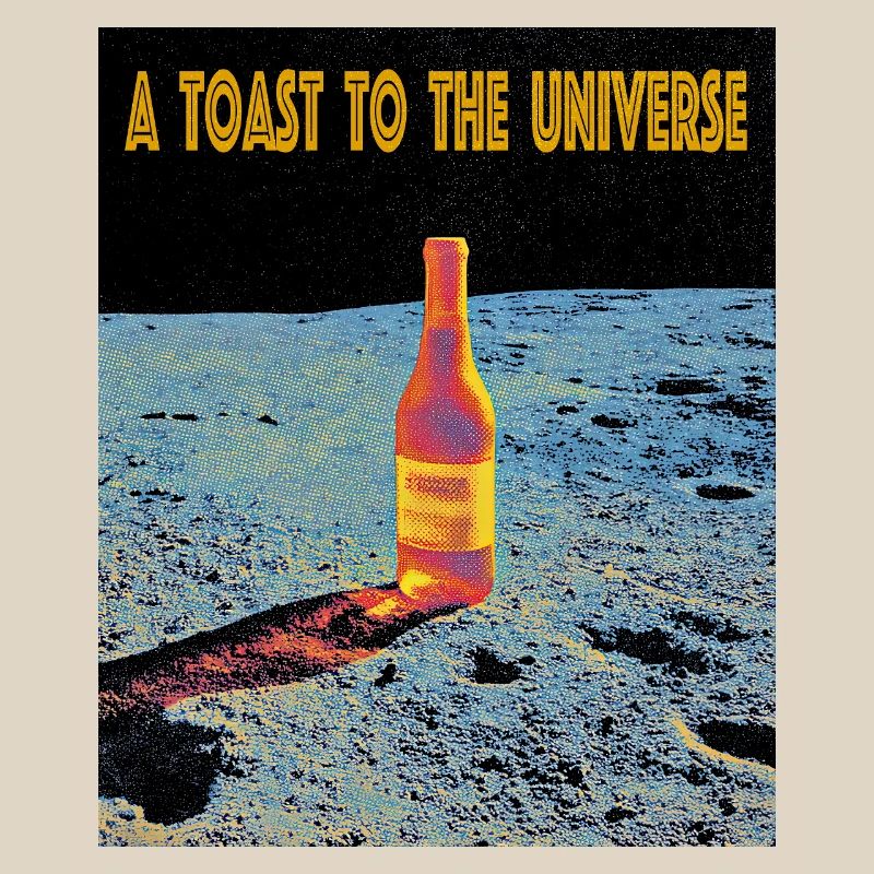 Célébration de l’espace avec bouteille de vin