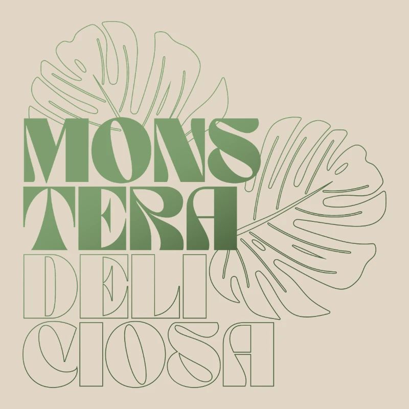 Feuille de Monstera Conception botanique