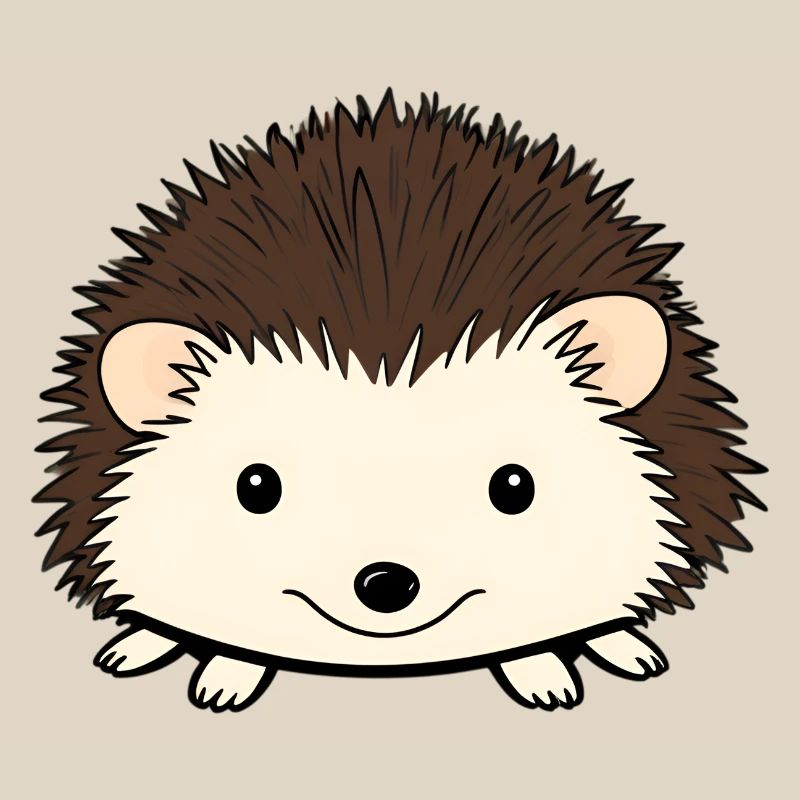 Hérisson mignon avec un visage amical