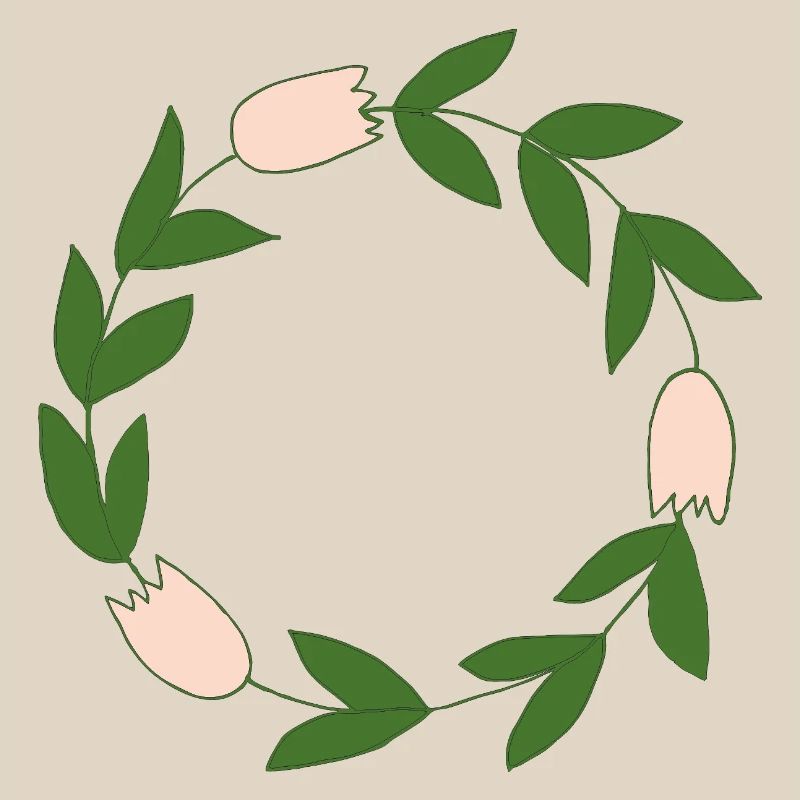 Couronne de fleurs élégante avec des fleurs délicates