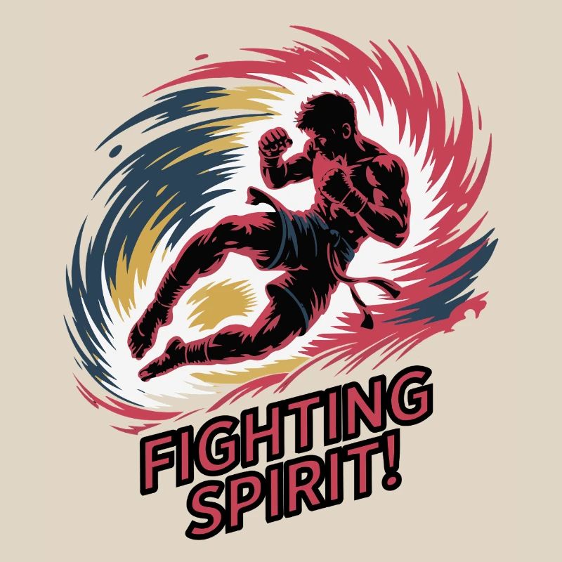 Dynamisches Kampfsport-Kampfgeist-Design