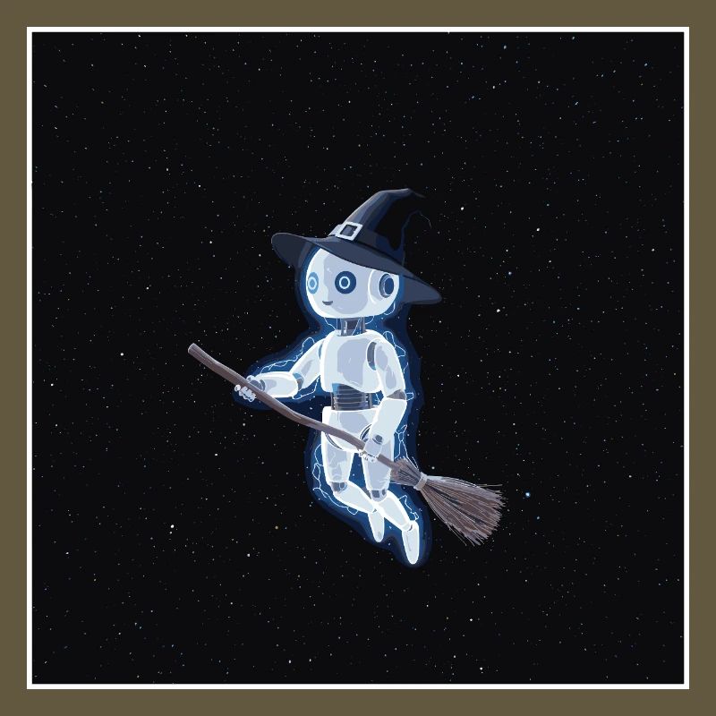 Robot witch in space