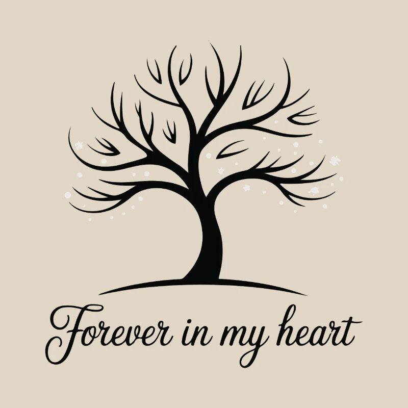 Conception d'arbre de cœur éternel