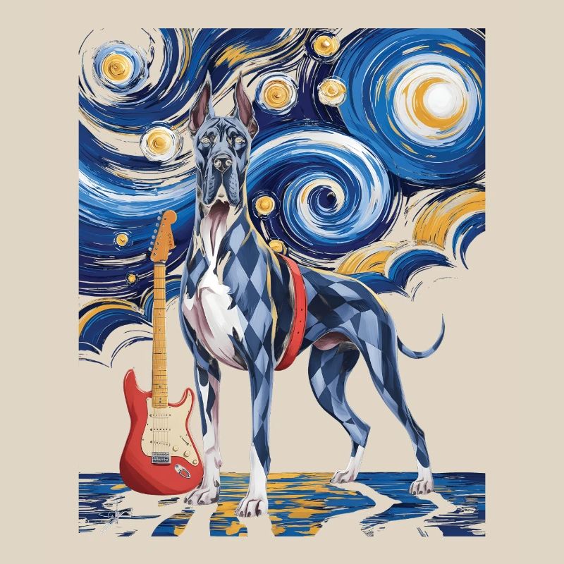 Starry Night Great Dane