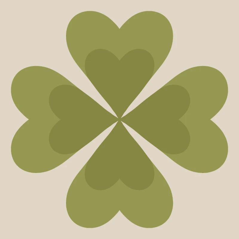 Conception de motif de trèfle à quatre feuilles
