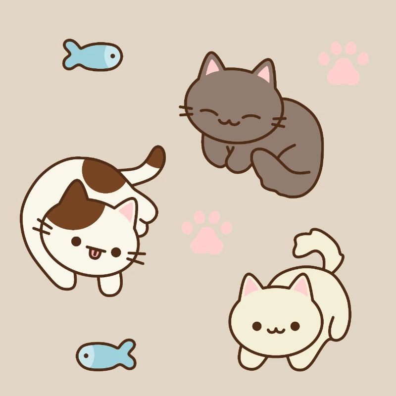 Adorable scène de jeu de chat et de poisson