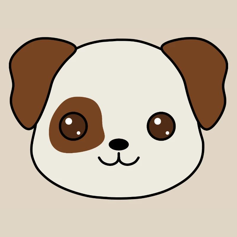 conception de dessin animé de chiot charmant