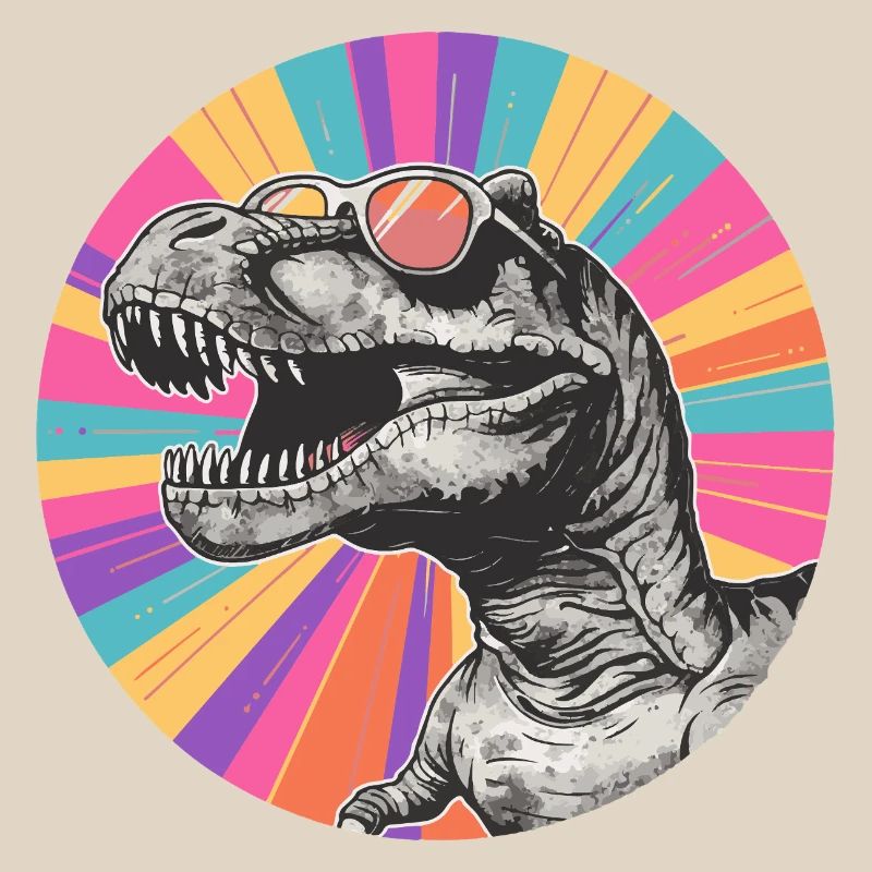 Dinosaur Comic with Sunglasses