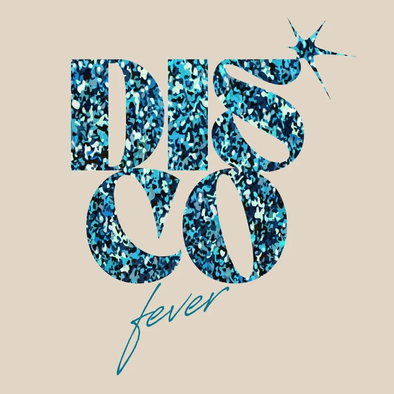 Glitter Disco Fever Blue Design