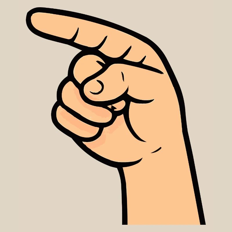 Hand Index Finger Comic