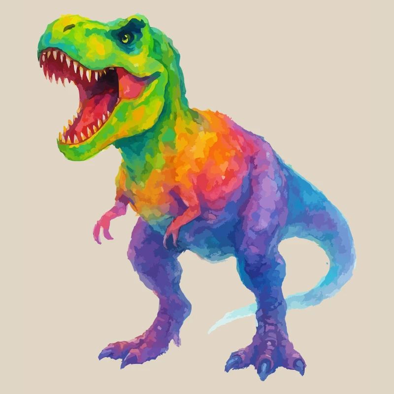 Colorful Gradient Dinosaur