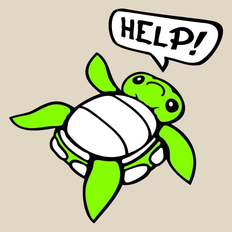 Turtle Back Tilted Over Helpless Side Help