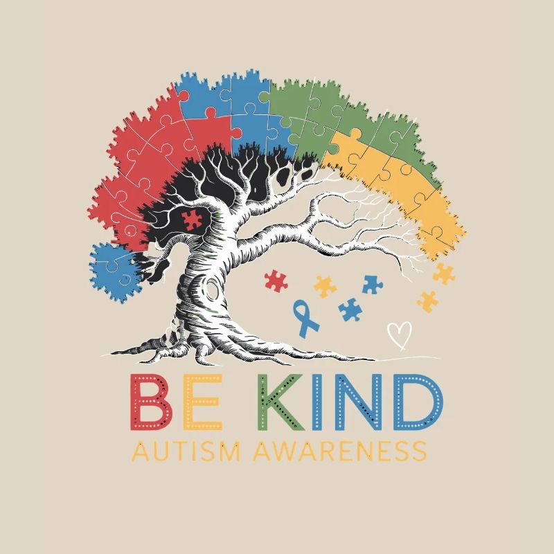 Be Kind Autism Awareness Tree Puzzle