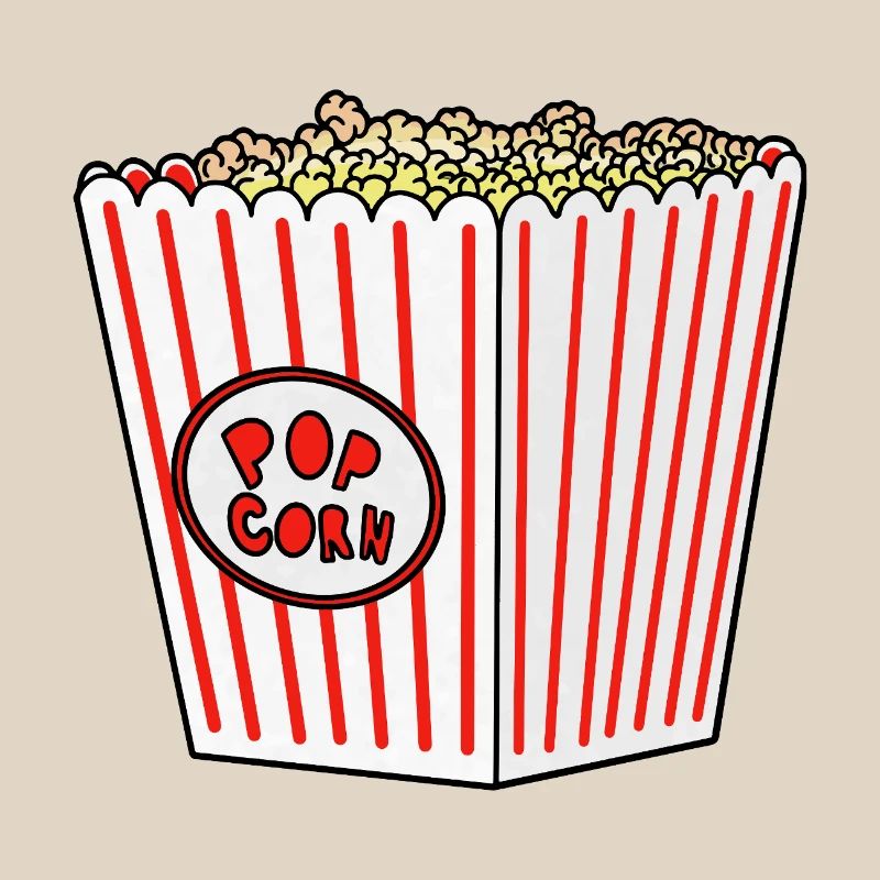 Popcorn Stripe Burst Eimer Retro