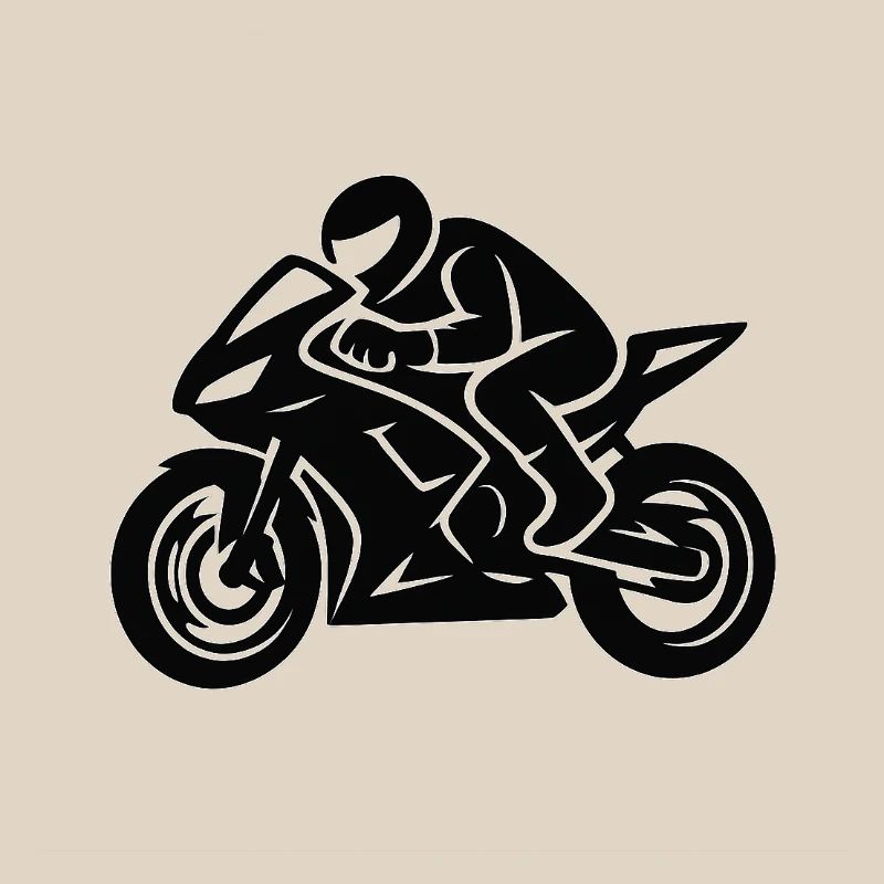 Motorcycle line drawing