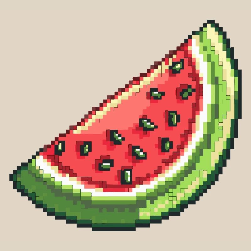 Tranche de pastèque pixel