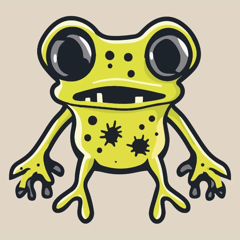 Frog Halloween Comic Funny