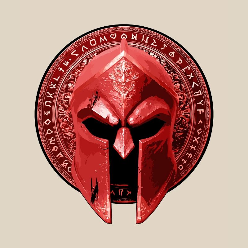 Spartaner Helm Gladiator Rot