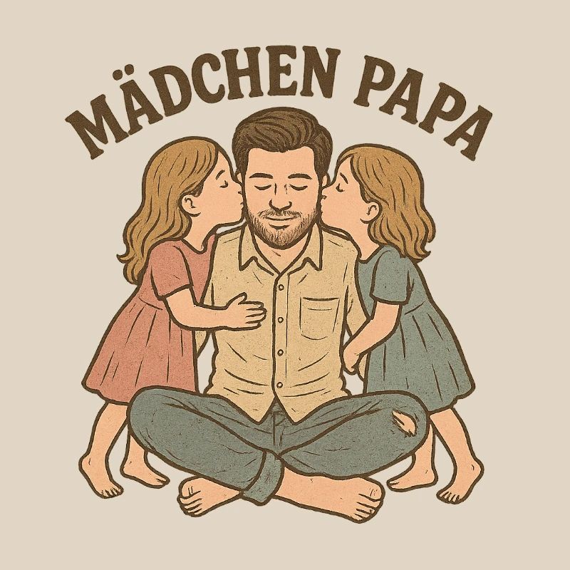 Vaterliebe mit zwei Töchtern