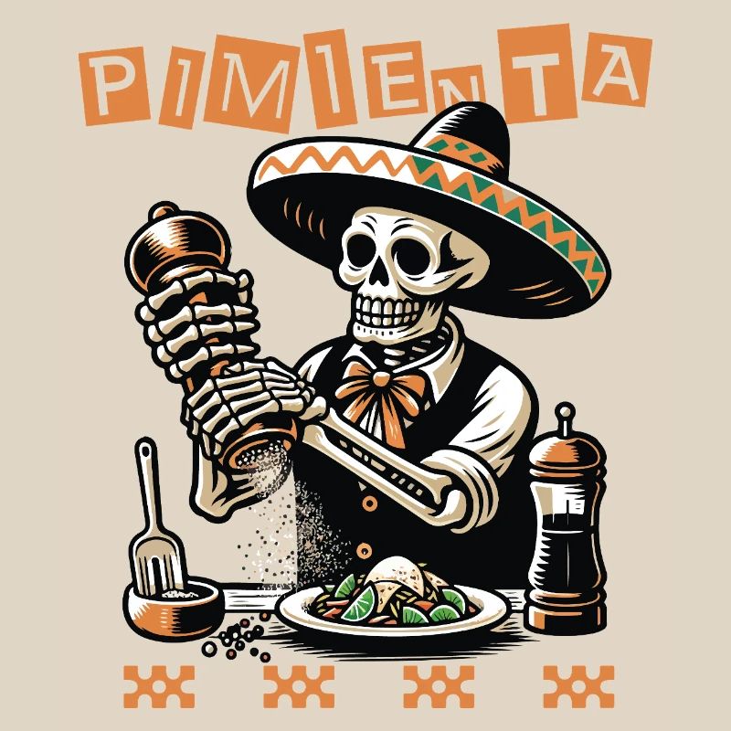 Crâne de piment mariachi