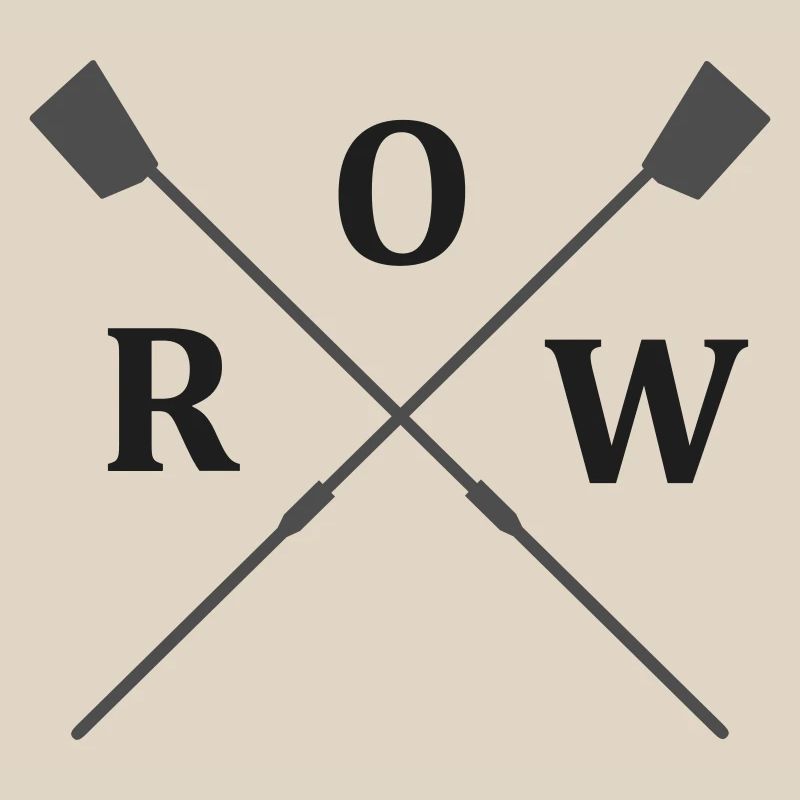 ROW Oars Emblem, Ruderblätter, Ruderskulls