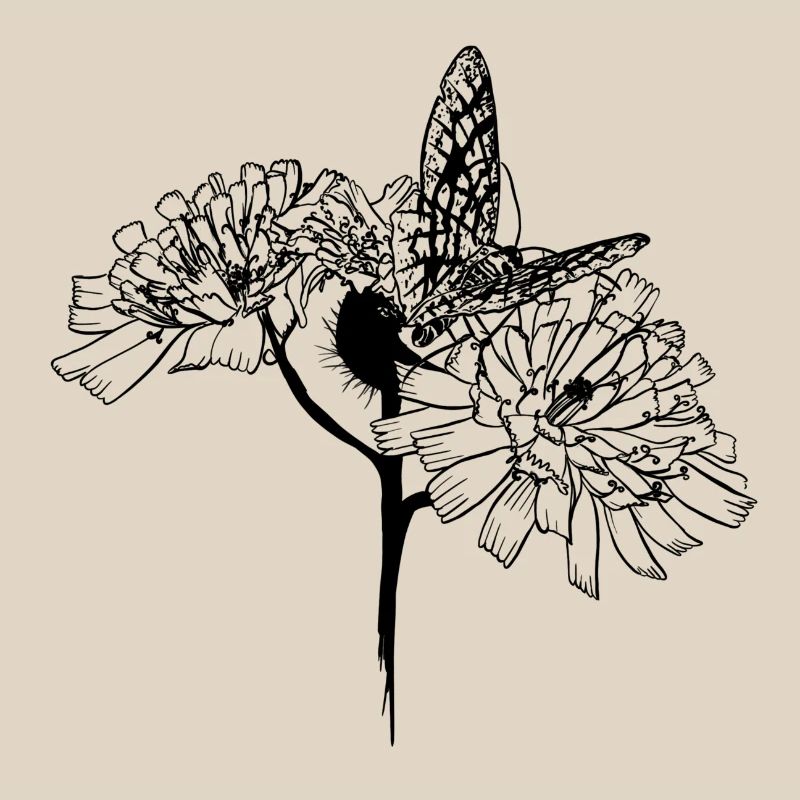 Papillon sur fleurs