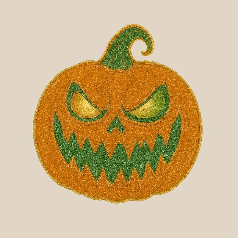 Grim Pumpkin Halloween Patch