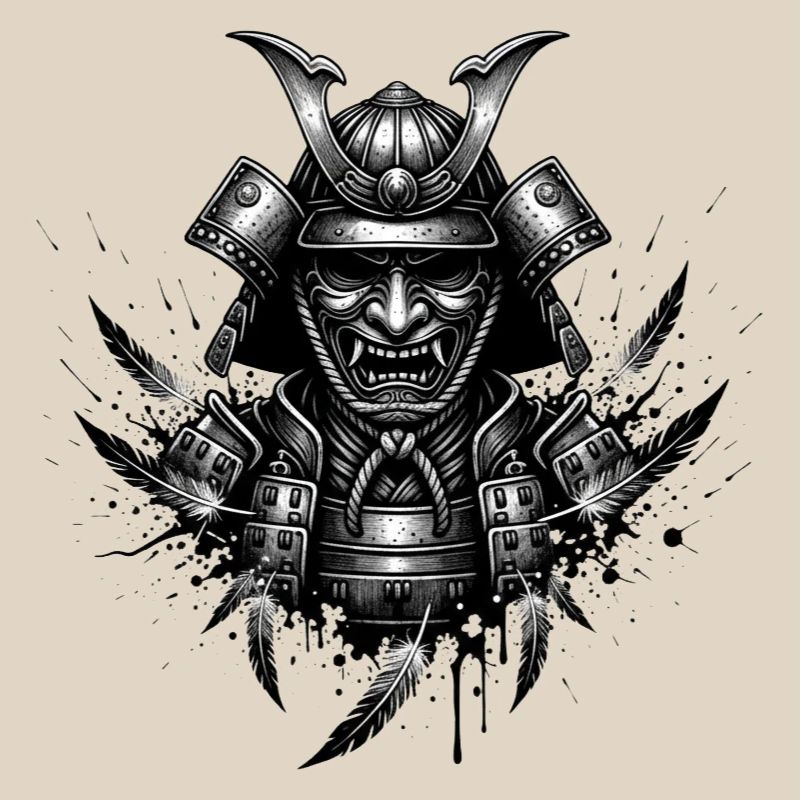 Shadow Samurai Ink Mask Design