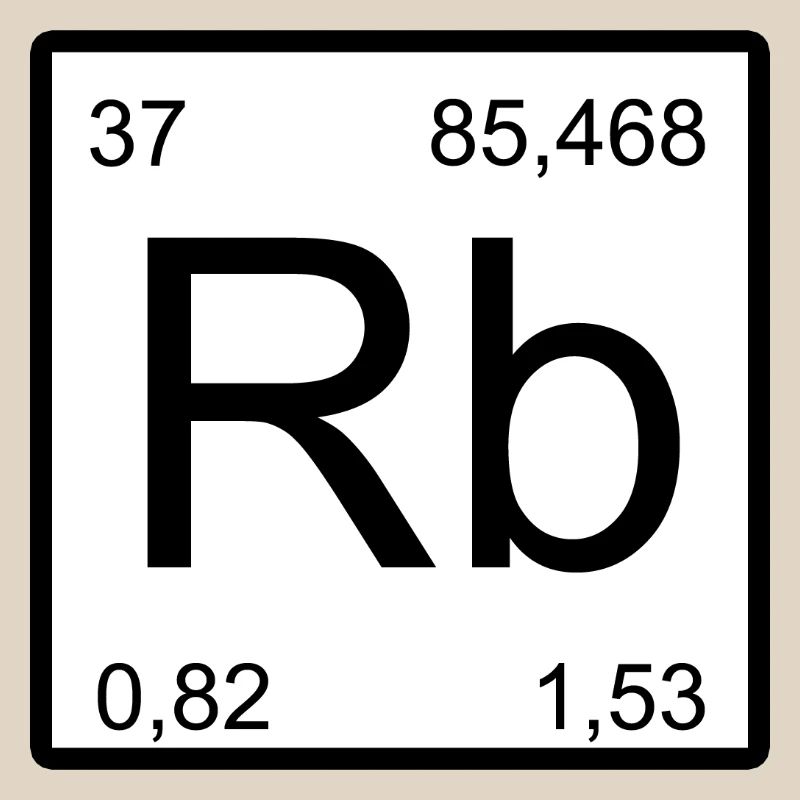 Conception typographique du symbole de rubidium