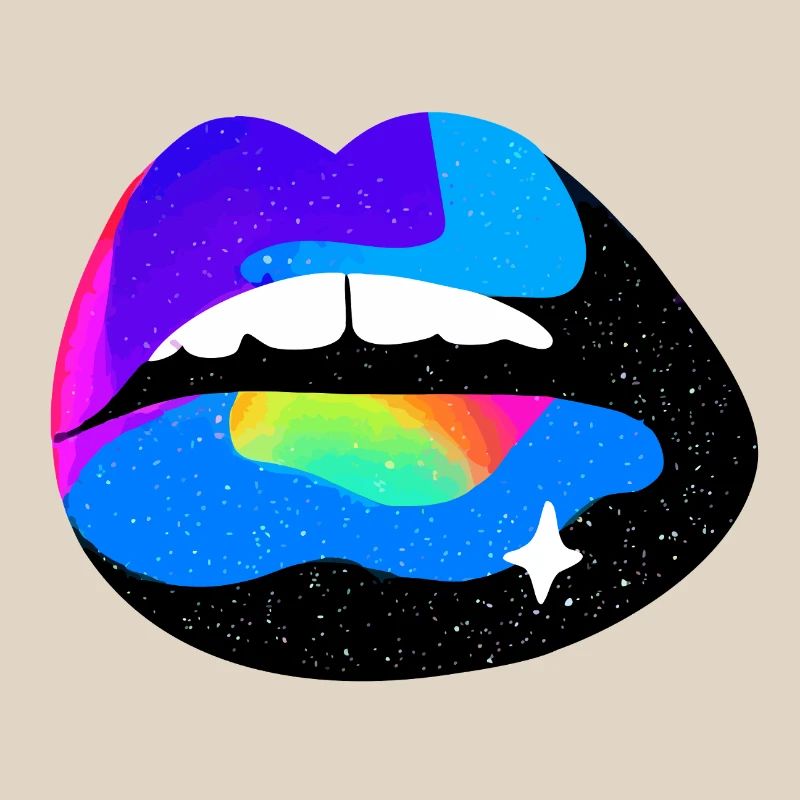 Kosmische Regenbogenlippen