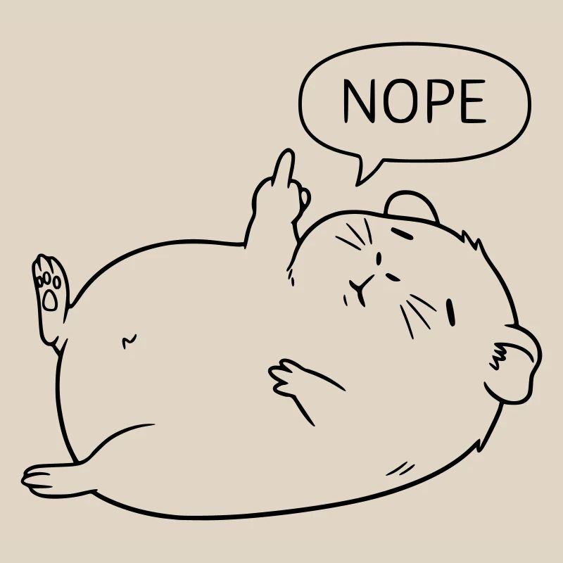 Nope Guinea Pig | Cute statement design