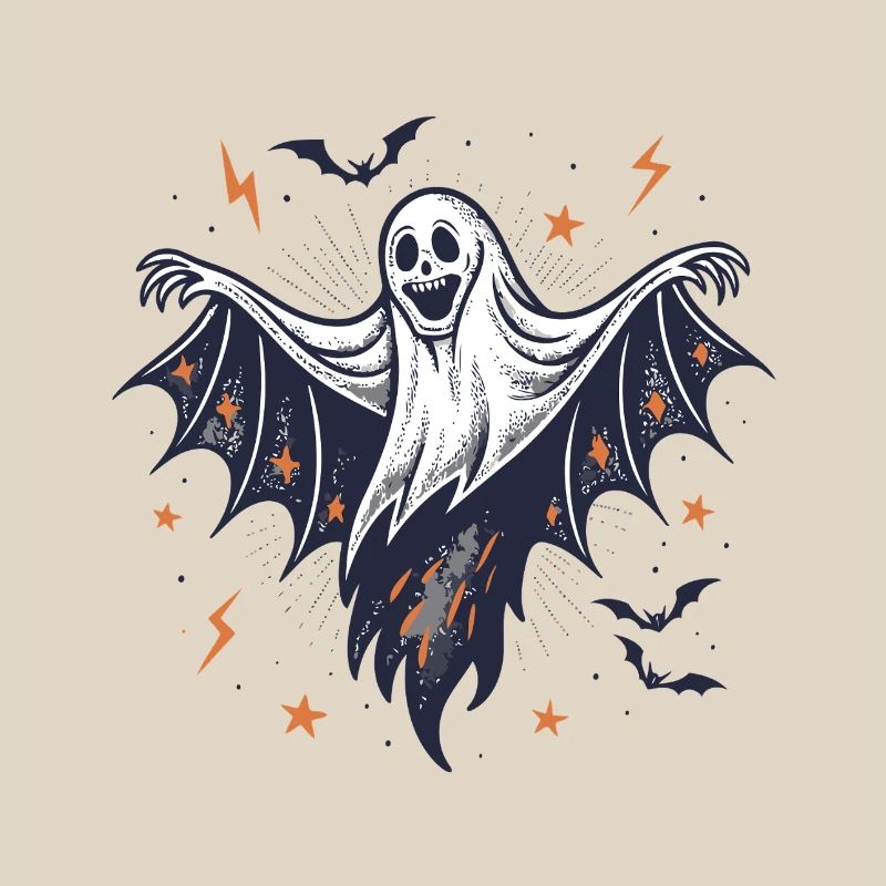 Fantôme Halloween Ailes Déployées