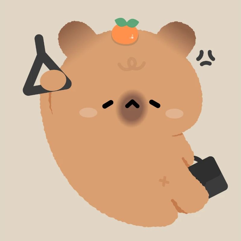 Tired Capybara Commute