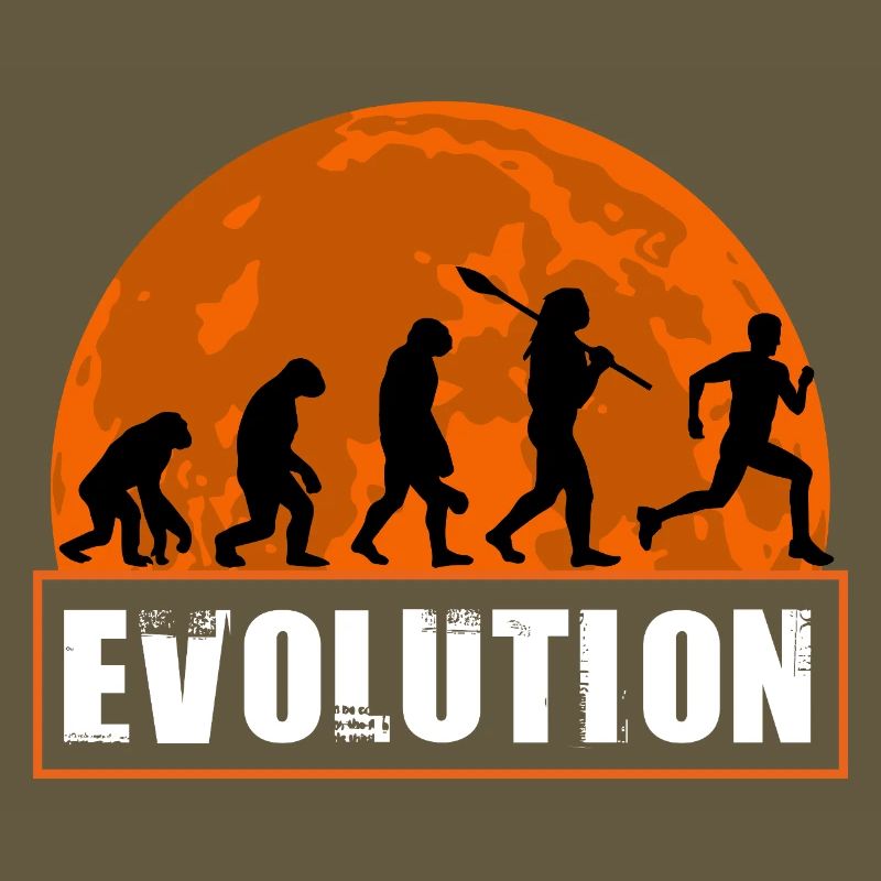 Running Man Evolution Funny Runner Tee Marathon