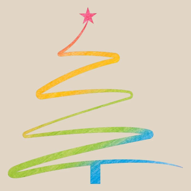 Rainbow Spiral Christmas Tree