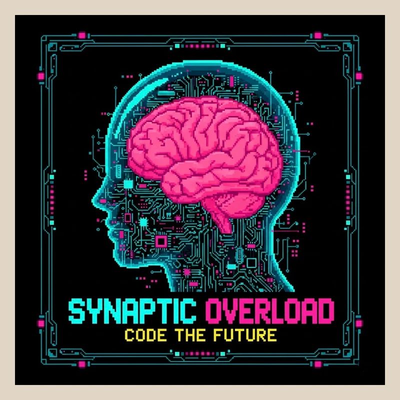 Synaptic Overload Neon Brain