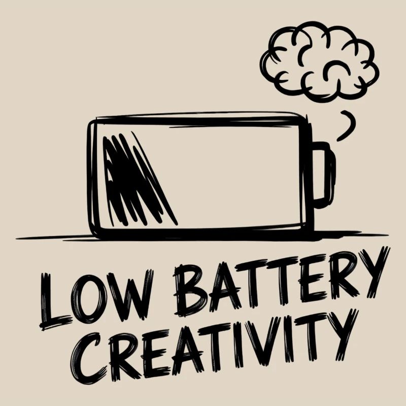 Low Battery Creativity – Battery empty, ideas gone
