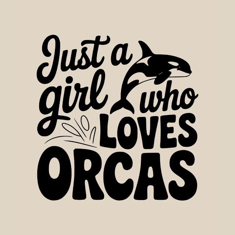 Nur ein Mädchen, das Orcas liebt